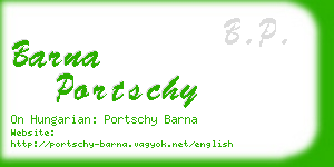 barna portschy business card